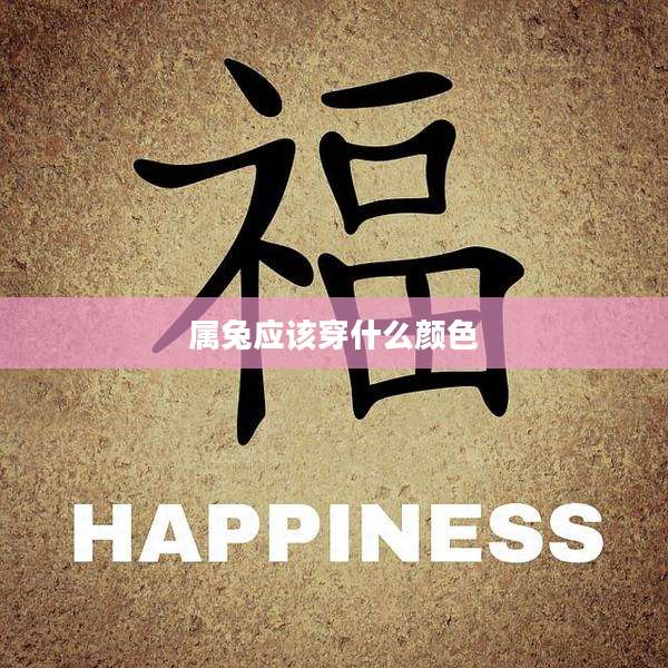 属兔应该穿什么颜色