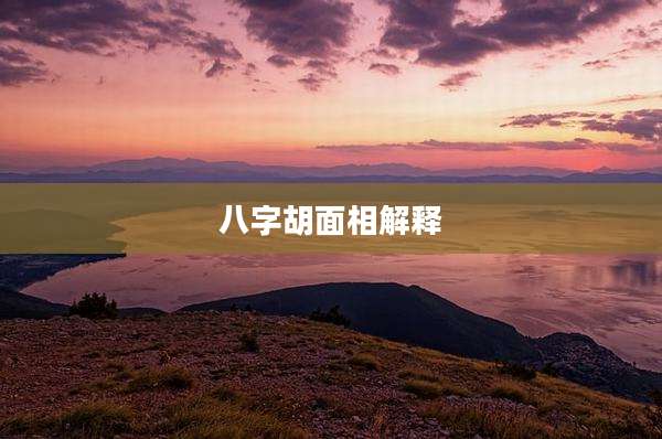 八字胡面相解释