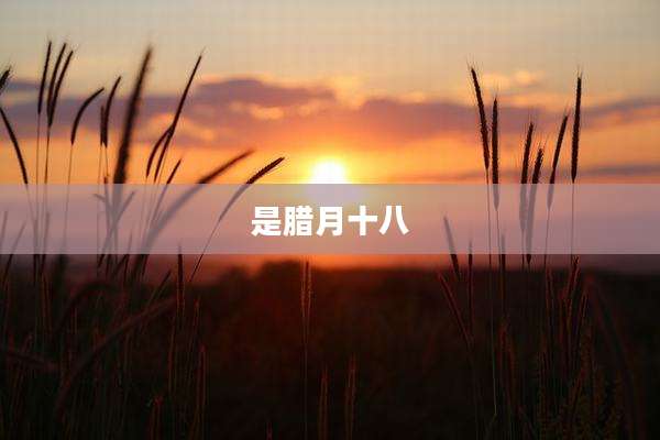是腊月十八