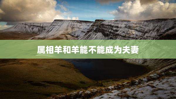 属相羊和羊能不能成为夫妻