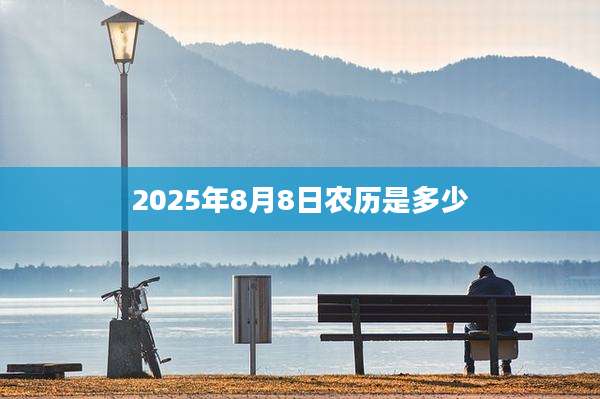 2025年8月8日农历是多少