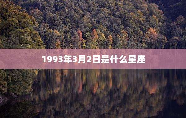 1993年3月2日是什么星座