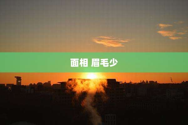 面相 眉毛少