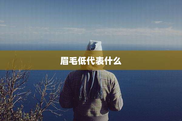 眉毛低代表什么