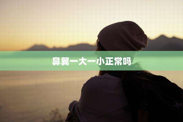 鼻翼一大一小正常吗