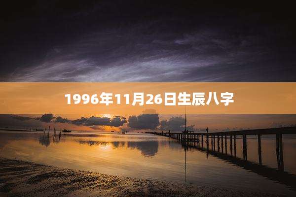 1996年11月26日生辰八字