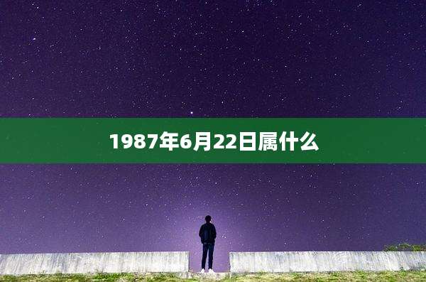 1987年6月22日属什么