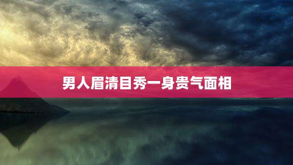 男人眉清目秀一身贵气面相