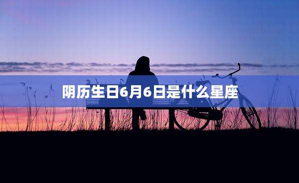 阴历生日6月6日是什么星座
