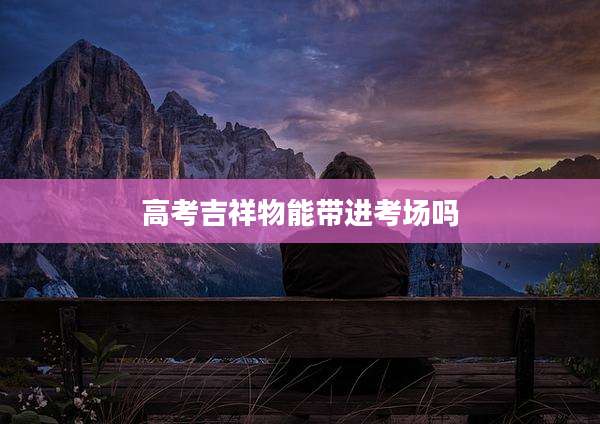 高考吉祥物能带进考场吗