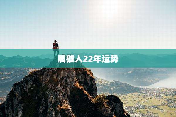 属猴人22年运势