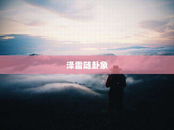 泽雷随卦象