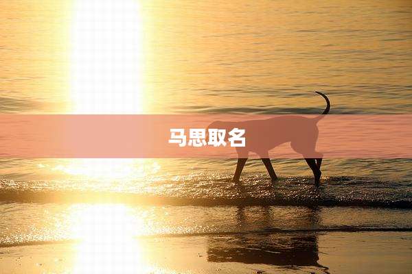 马思取名