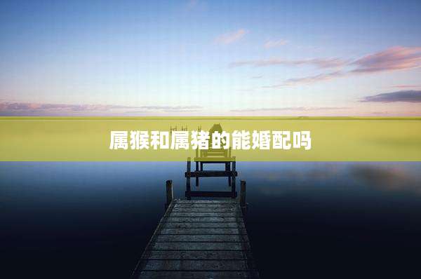 属猴和属猪的能婚配吗