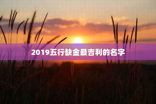 2019五行缺金最吉利的名字