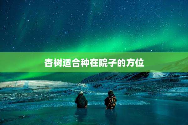杏树适合种在院子的方位