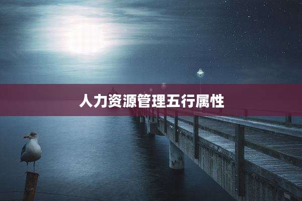 人力资源管理五行属性