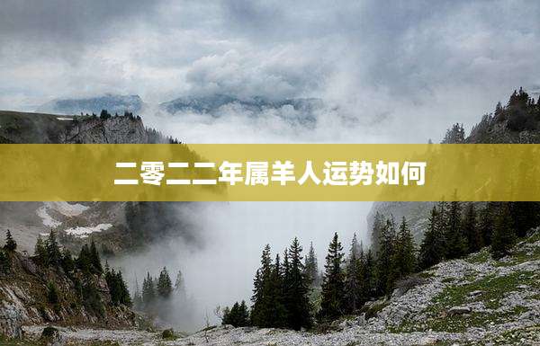 二零二二年属羊人运势如何