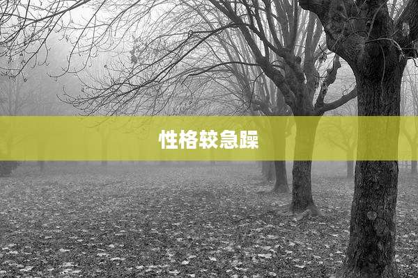 性格较急躁