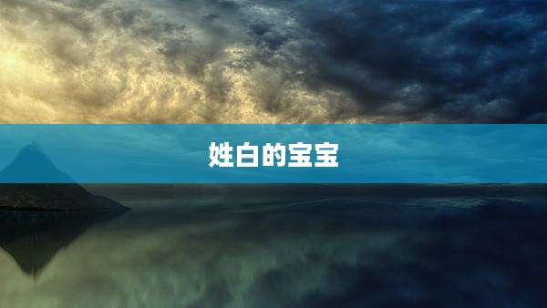 姓白的宝宝