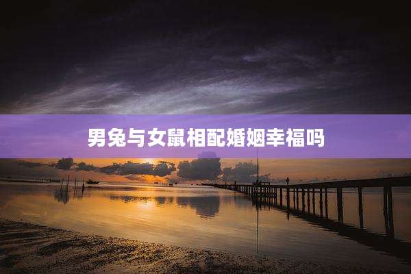男兔与女鼠相配婚姻幸福吗