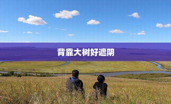 背靠大树好遮阴