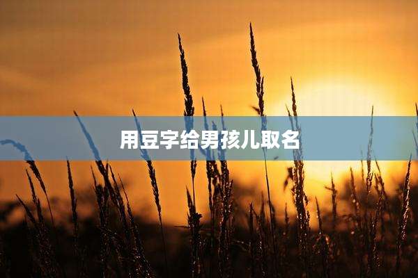 用豆字给男孩儿取名