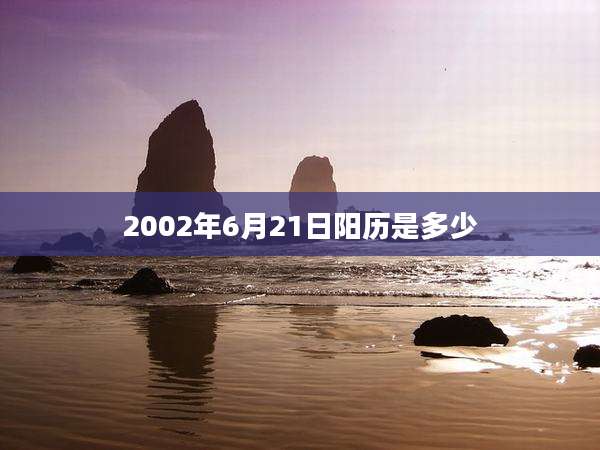 2002年6月21日阳历是多少