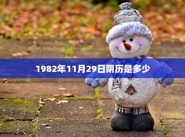 1982年11月29日阴历是多少