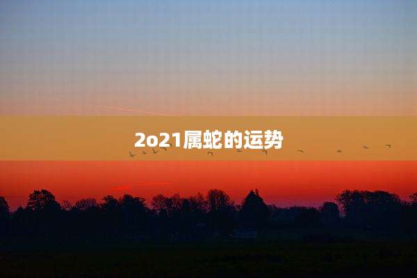 2o21属蛇的运势