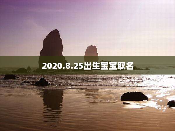 2020.8.25出生宝宝取名