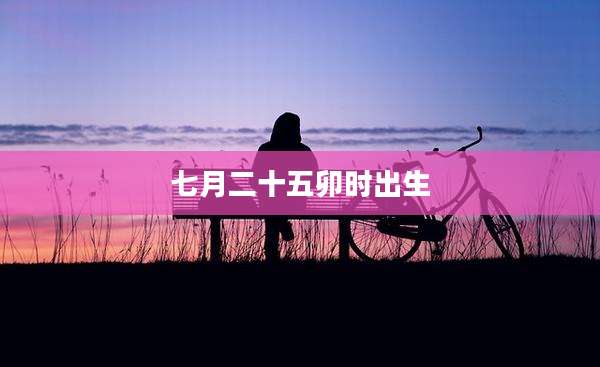 七月二十五卯时出生