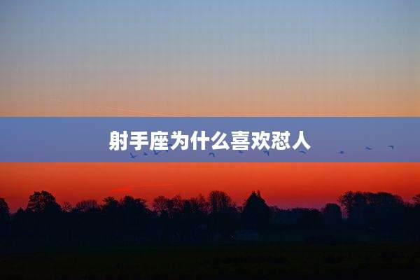 射手座为什么喜欢怼人