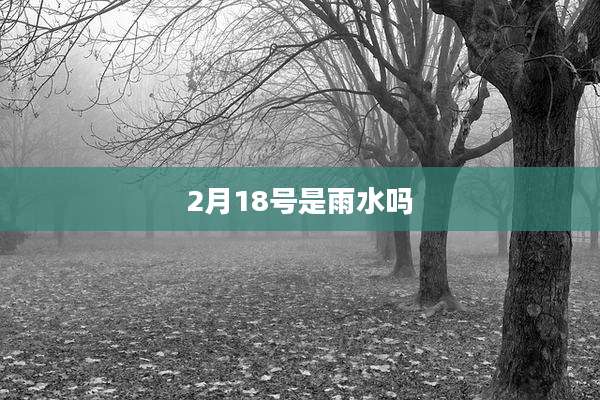 2月18号是雨水吗
