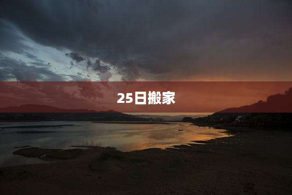 25日搬家