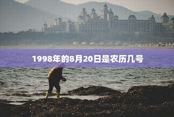 1998年的8月20日是农历几号