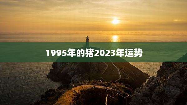 1995年的猪2023年运势