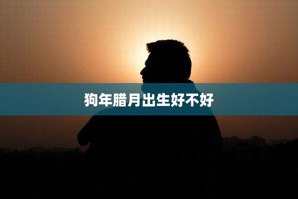 狗年腊月出生好不好