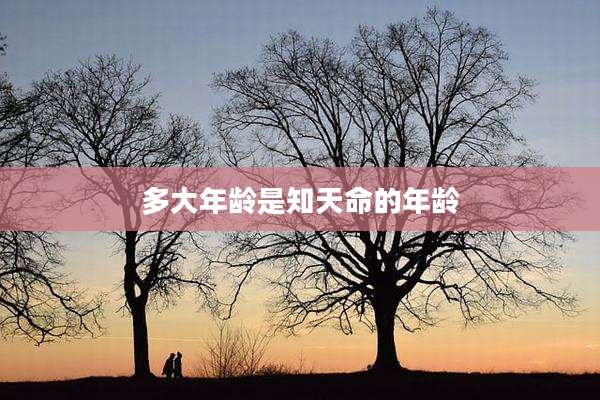 多大年龄是知天命的年龄