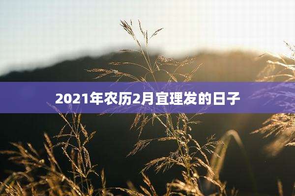 2021年农历2月宜理发的日子