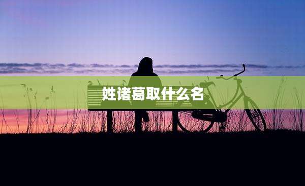 姓诸葛取什么名