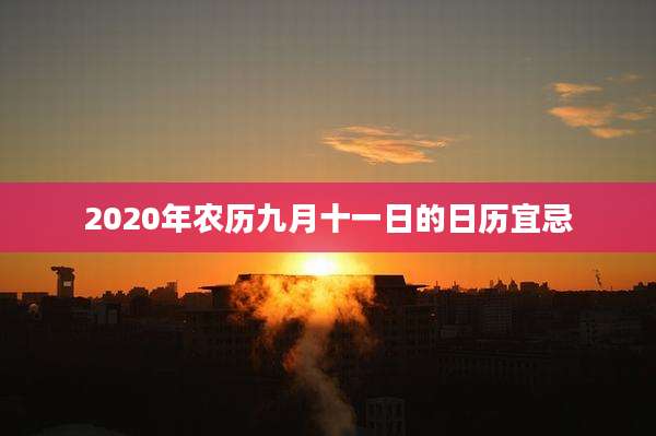 2020年农历九月十一日的日历宜忌