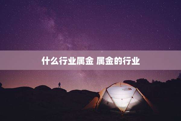 什么行业属金 属金的行业