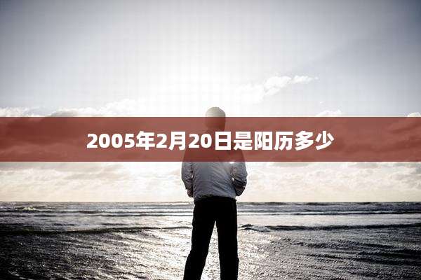 2005年2月20日是阳历多少
