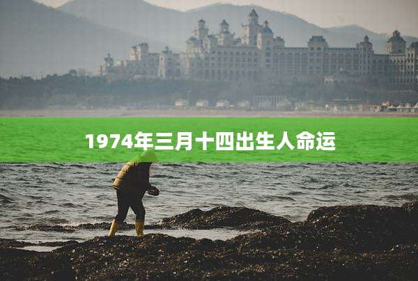 1974年三月十四出生人命运