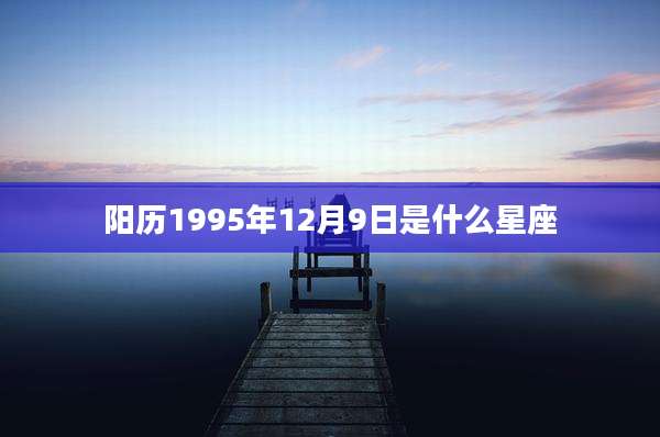 阳历1995年12月9日是什么星座