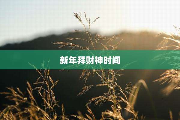新年拜财神时间