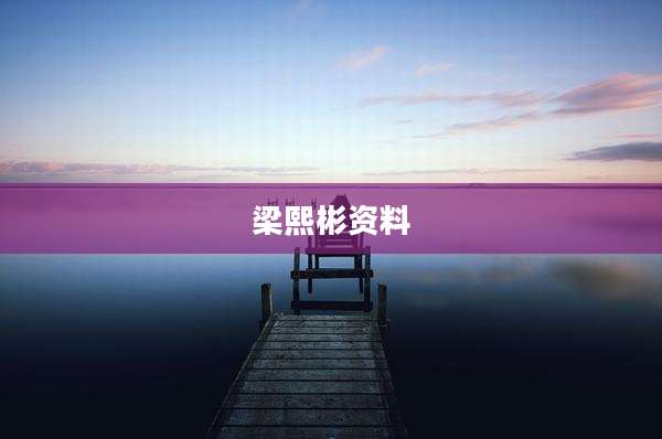 梁熙彬资料