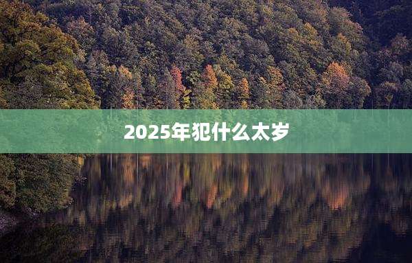 2025年犯什么太岁