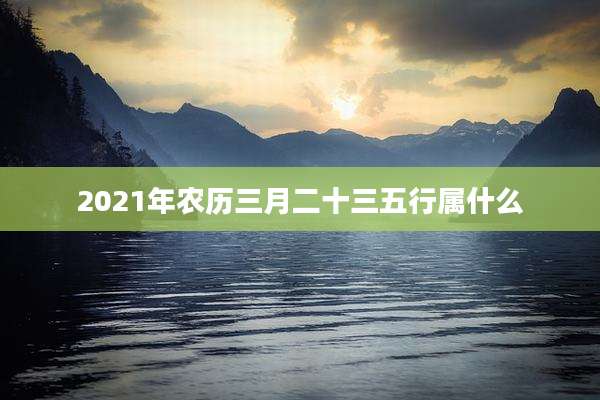 2021年农历三月二十三五行属什么